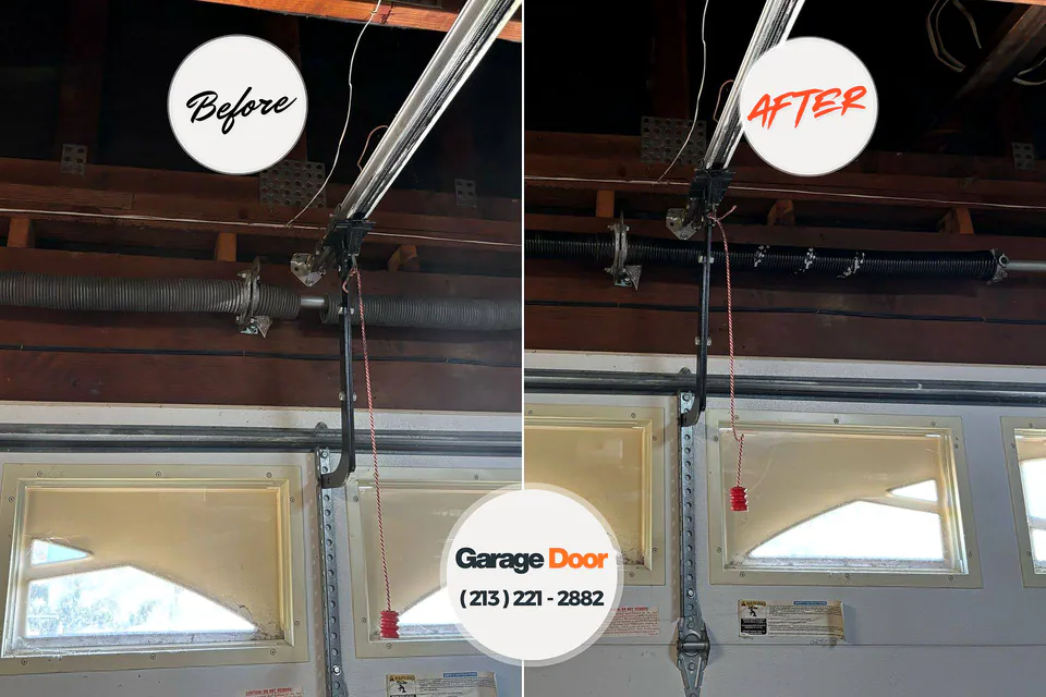 Before and after: garage door opener repair Church Point, LA